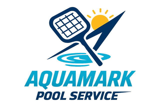 Pool Service Custom Logo Decal: Aquamark Pool Service Design