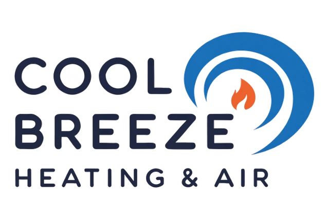 Wind Swirl and Flame HVAC Logo design