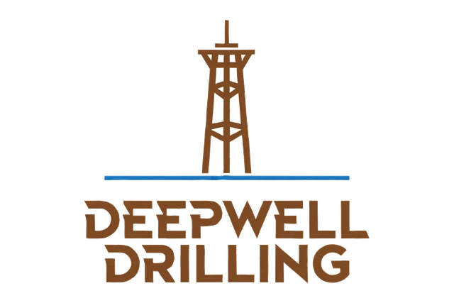Derrick and Water Well Drilling Logo design