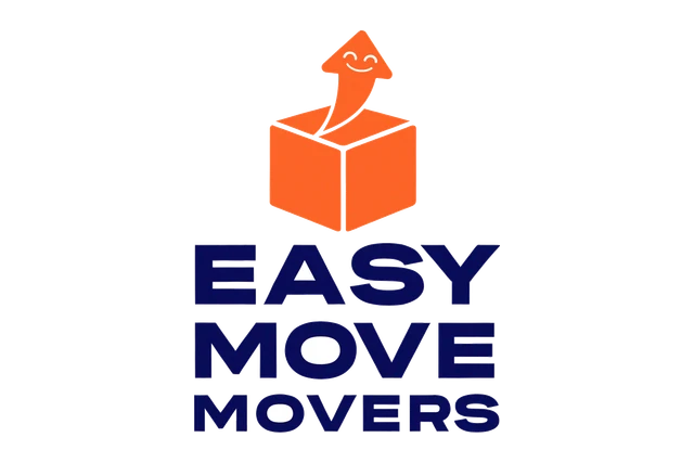 Smiling Arrow Box Moving Logo design