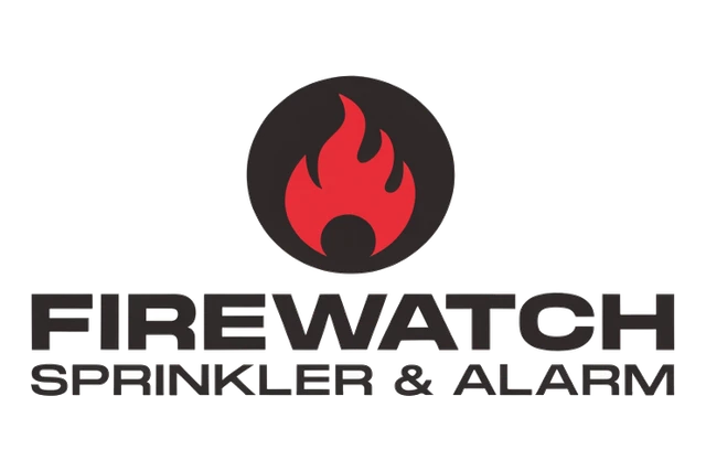 Round Flame Badge Fire Protection Logo design