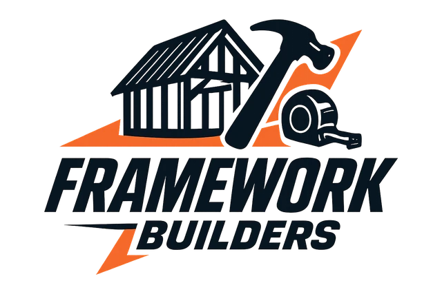 Construction Custom Logo Decal: Framework Builders Design