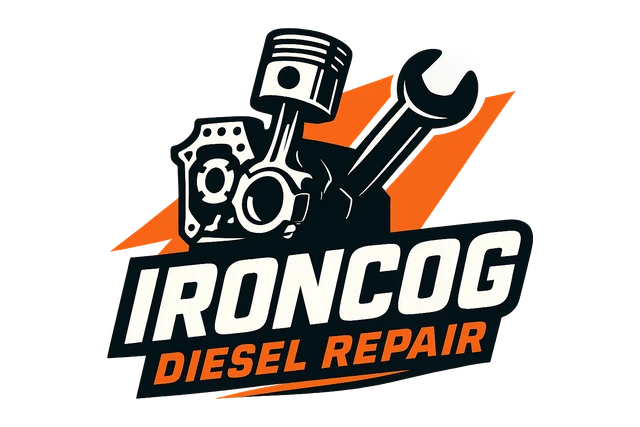 Diesel Repair Custom Logo Decal: Ironcog Diesel Repair Design