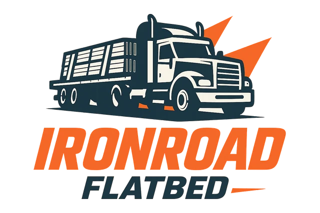 Flatbed Trucking Custom Logo Decal: Ironroad Flatbed Design