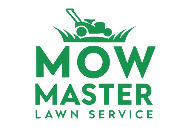 Mower and Grass Lawn Logo design