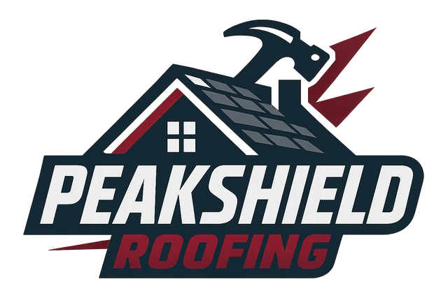 Roofing Custom Logo Decal: Peakshield Roofing Design