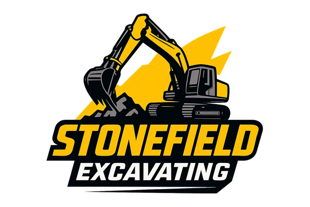 Excavating Custom Logo Decal: Stonefield Excavating Design