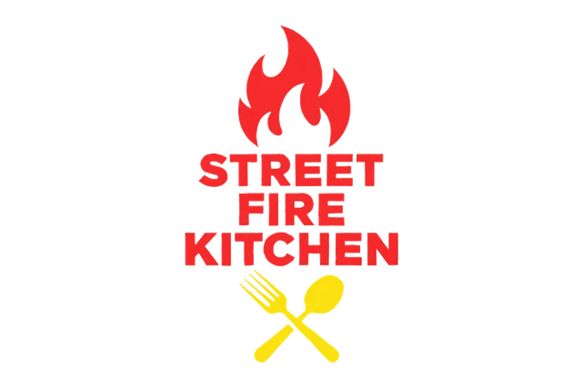 Flame and Fork Food Truck Logo design