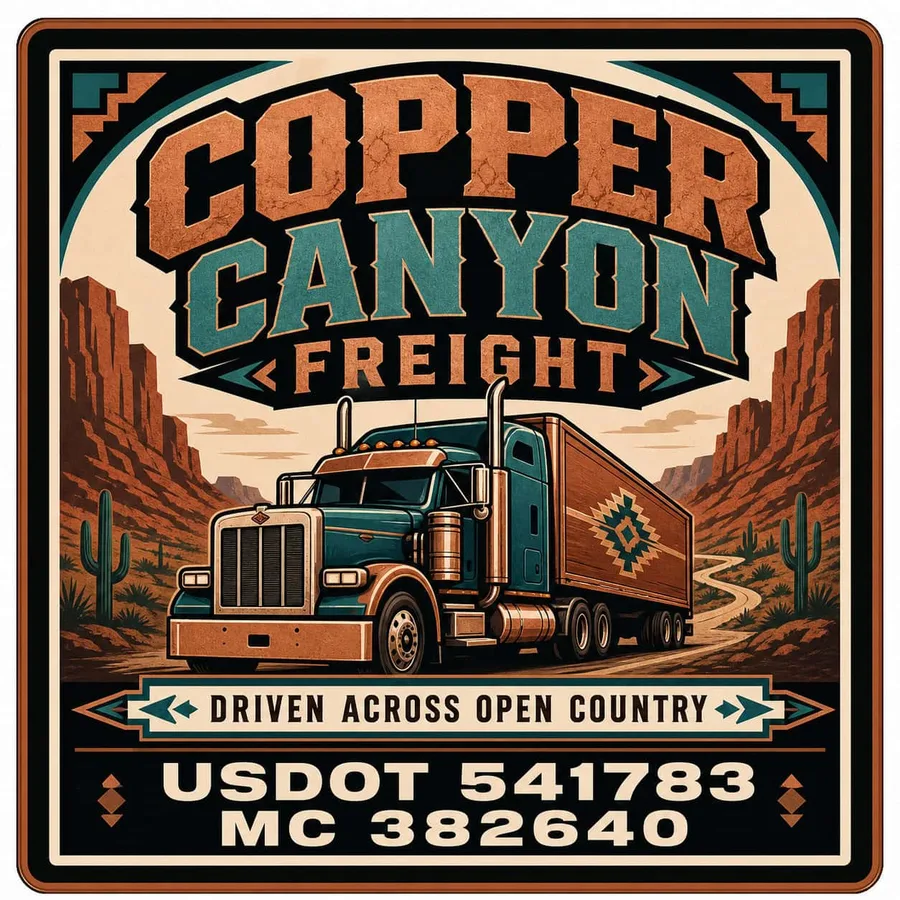 Copper Canyon Earthy Brown & Orange Door Decal Set: sample artwork