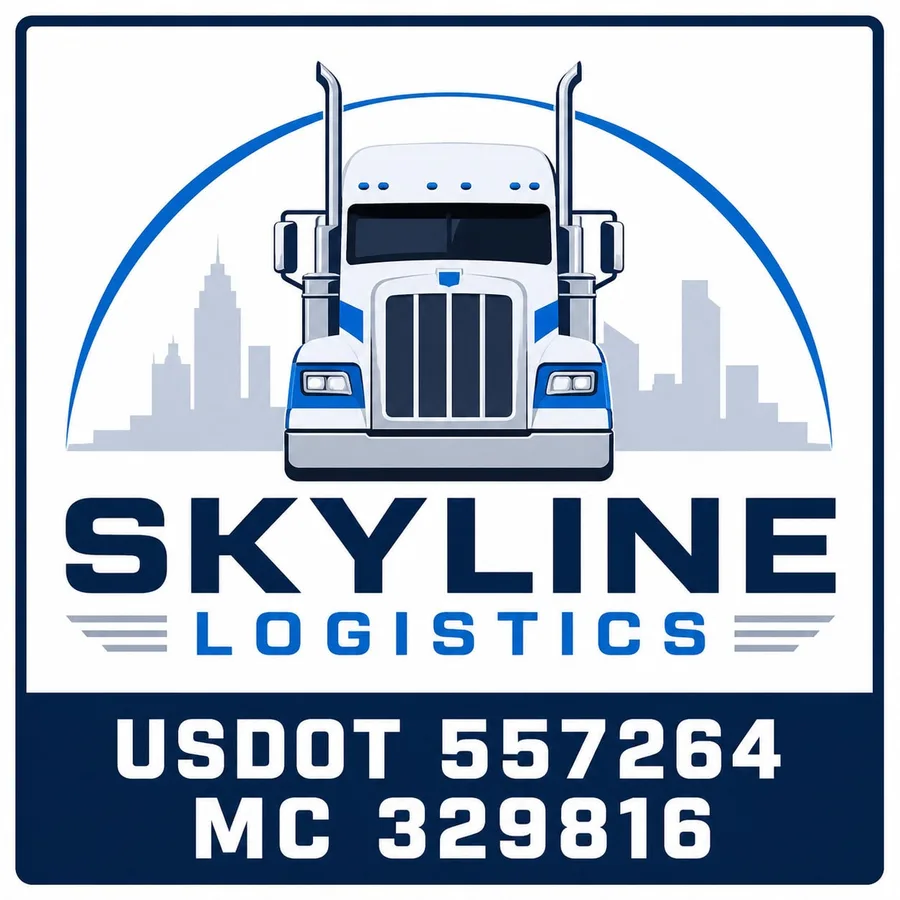 Skyline Logistics Blue City Door Decal Set: sample artwork