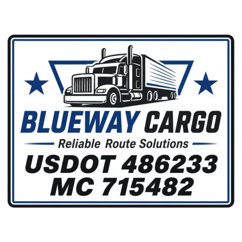 Blueway Cargo Clean Navy & White Door Decal Set design