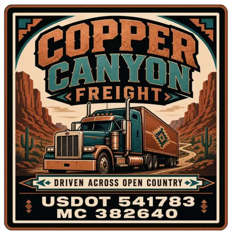 Copper Canyon Earthy Brown & Orange Door Decal Set design