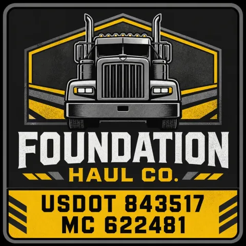 Foundation Haul Co Gold Black Hexagon Door Decal Set design
