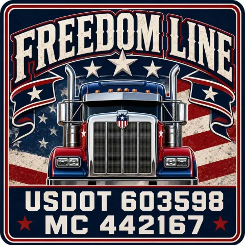 Freedom Line Blue Stars Stripes Door Decal Set design