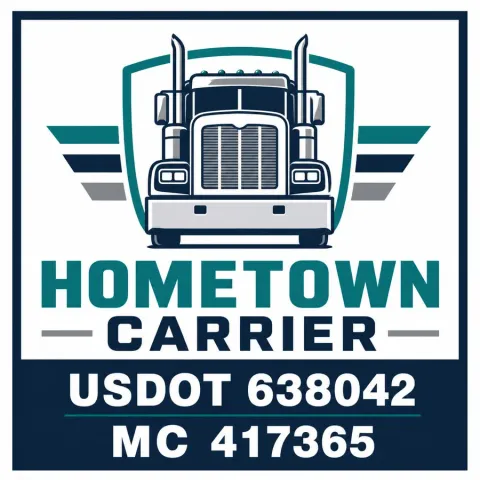 Hometown Carrier Teal Black Shield Door Decal Set design