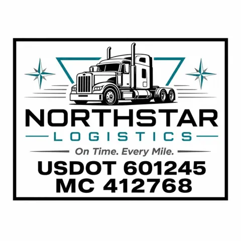 Northstar Teal & Black Corporate Door Decal Set design