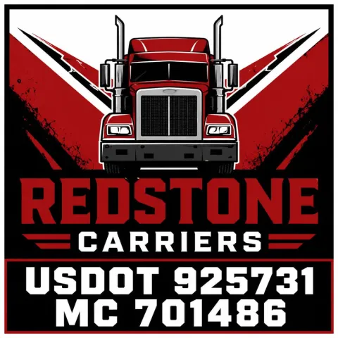 Redstone Carriers Bold Red Black Door Decal Set design