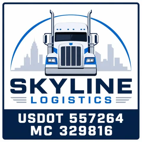 Skyline Logistics Blue City Door Decal Set design