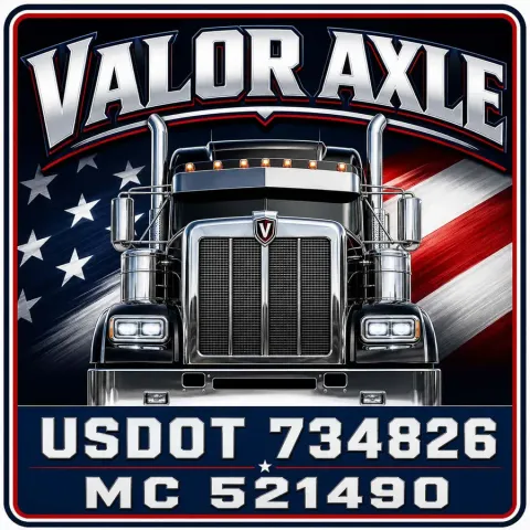 Valor Axle Red White Blue Stars Door Decal Set design