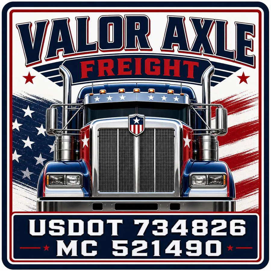 Valor Axle Patriot Flag Door Decal Set: sample artwork